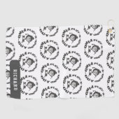 Play A Round Find Out Pattern Custom Name Golfer Golfhanddoek (Horizontaal)