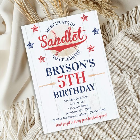 Play Ball Baseball Birthday Invitation | Boy Party Kaart