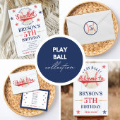 Play Ball Baseball Birthday Sticker | Kids Party