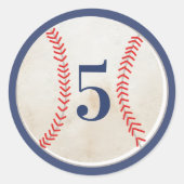 Play Ball Baseball Birthday Sticker | Kids Party (Voorkant)