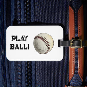 Play Ball Baseball Schets – Batter Up Sporten Bagagelabel