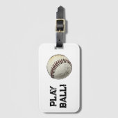 Play Ball Baseball Schets – Batter Up Sporten Bagagelabel (Voorkant (verticaal))