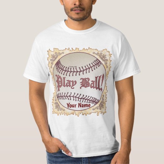 Play Ball Baseball T-shirt (Voorkant)