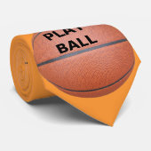 Play Ball Basketball Humor Stropdas (Opgerold)