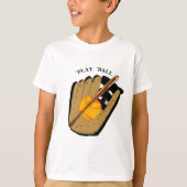 Play Ball with Glove and Bat for Boys T-shirt (Voorkant)