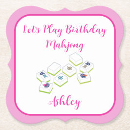 Play Birthday Mahjong PERSONALIZE Kartonnen Onderzetters
