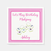 Play Birthday Mahjong PERSONALIZE Servet (Voorkant)