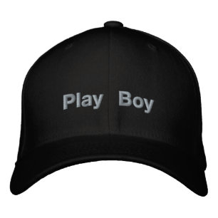 Play Boy Aangepaste Lettering Zwarte Flexfit Elega Geborduurde Pet
