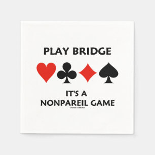 Play Bridge Het is een Nonpareil Game Vier Kaart S Servet
