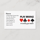 Play Bridge Het is goedkoper dan Therapy 4 Kaart S Visitekaartje (Voorkant)