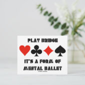 Play Bridge is een vorm van mentale ballet Kaart (Staand voorkant)