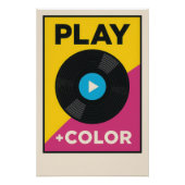 ▶️ PLAY + COLOR - Druk op Kleur Perfect Poster (Voorkant)