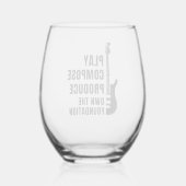 PLAY, COMPOSE, PRODUCE FROM THE LOW END WIJNGLAS ZONDER VOET (Achterkant)