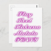 Play Cool Hakuna Matata .png Briefkaart (Voorkant / Achterkant)