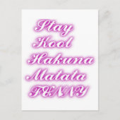 Play Cool Hakuna Matata .png Briefkaart (Voorkant)