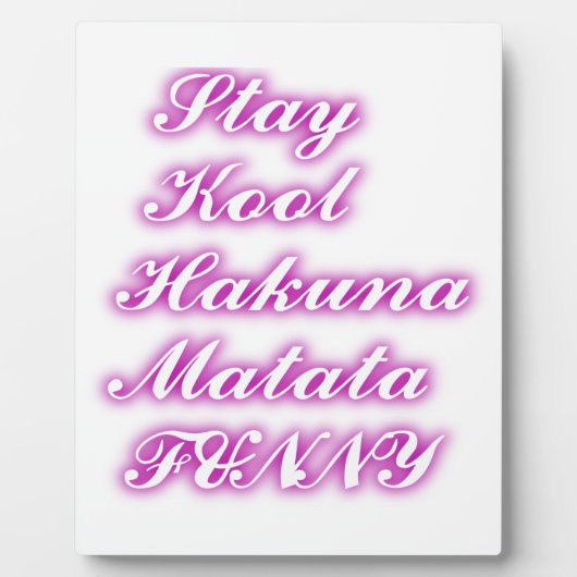 Play Cool Hakuna Matata .png Fotoplaat (Voorkant)
