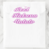 Play Cool Hakuna Matata .png Ovale Sticker (Tas)
