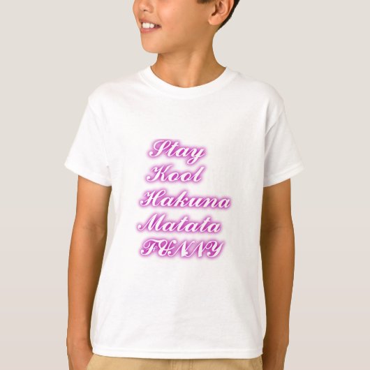 Play Cool Hakuna Matata .png T-shirt (Voorkant)