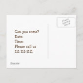 Play Date Invitation for Boy, Little Cowboy Uitnodiging Briefkaart (Achterkant)