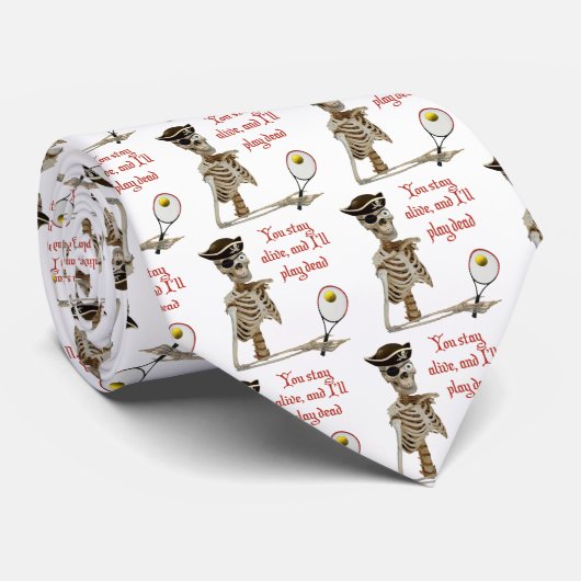 Play Dead Tennis Pirate Stropdas (Opgerold)