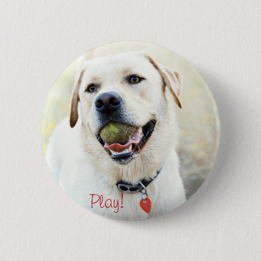 Play Dog Ronde Button 5,7 Cm (Voorkant)