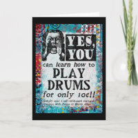 Play Drums - Funny Vintage Ad