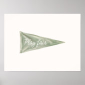 Play Fair Golf Pennant Wall Art Poster (Voorkant)