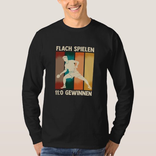 Play Flat Win 11:0 Table Tennis Ball Ping Pong T-shirt (Voorkant)