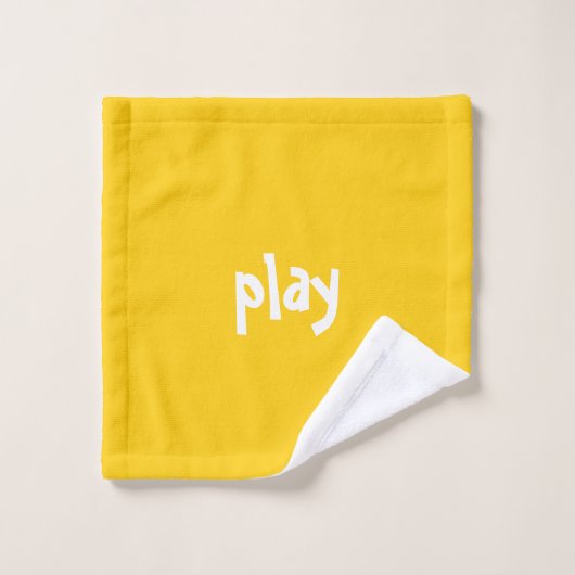 "play" Funny Fun Bright Happy Washandje (Wasdoekje)