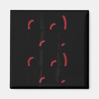 Play Hard Pray Hard Youth Boy Christian Baseball J Magneet