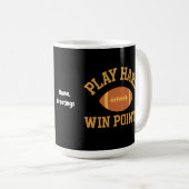 Play Hard, Win Points Retro Game Day Sports Koffiemok (Voorkant rechts)