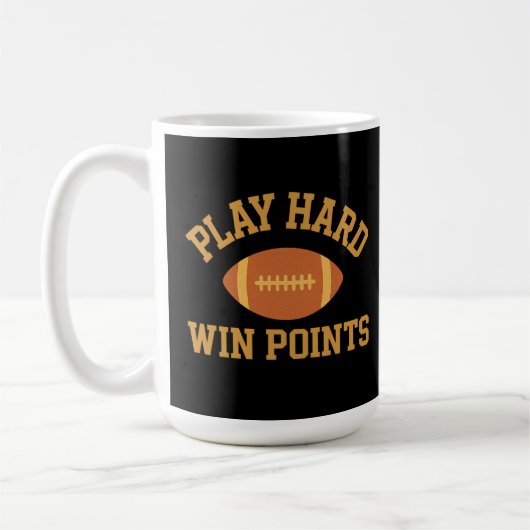 Play Hard, Win Points Retro Game Day Sports Koffiemok (Links)