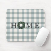 Play "HOME" Gingham Typografie Stylish Mousepad Muismat (Met muis)