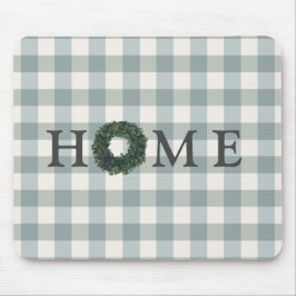 Play "HOME" Gingham Typografie Stylish Mousepad Muismat