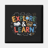 Play Is Learning Explore And Learn Preschool Teach Magneet (Voorkant)