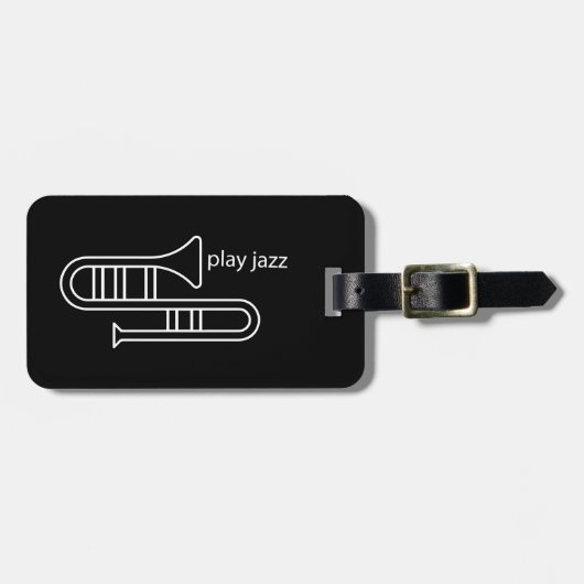 Play jazz bagagelabel (Voorkant horizontaal)
