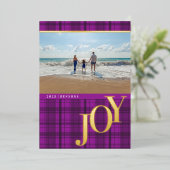 Play JOY Paars Real Folie Holiday Kaart (Staand Voorkant)