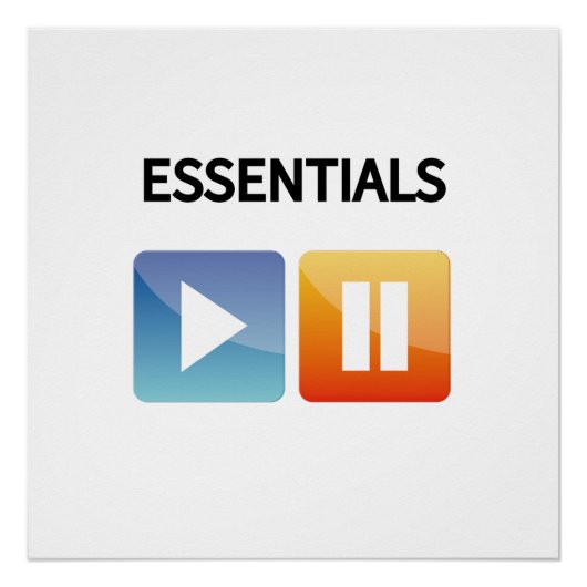 "Play Life / Pause Doubt" music and life lover  Perfect Poster (Voorkant)