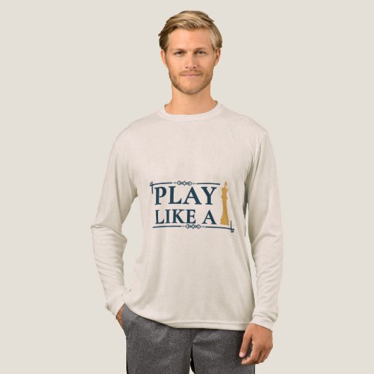 Play Like a King – Power Strategy Quote - Style A Tri-Blend Shirt (Voorkant)