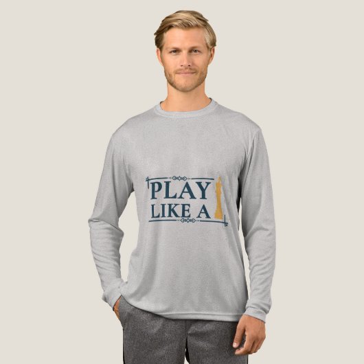 Play Like a King – Power Strategy Quote - Style A Tri-Blend Shirt (Voorkant)