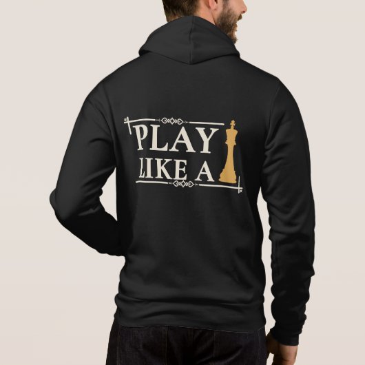 Play Like a King – Power Strategy Quote - Style B Hoodie (Achterkant)
