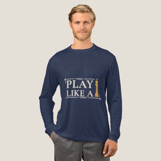 Play Like a King – Power Strategy Quote - Style B Tri-Blend Shirt (Voorkant)
