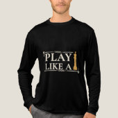 Play Like a King – Power Strategy Quote - Style B Tri-Blend Shirt (Voorkant volledig)