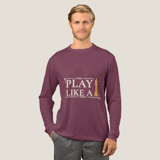 Play Like a King – Power Strategy Quote - Style B Tri-Blend Shirt (Voorkant)