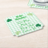 Play Mahjong Days End Y Watercolor Shamrocks Kartonnen Onderzetters (Gekanteld)