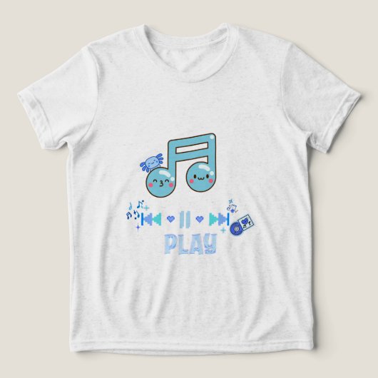 Play music  Tri-Blend shirt (Design voorkant)