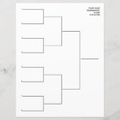Play-off schema tekensjabloonblad voor 8 teams (Achterkant)