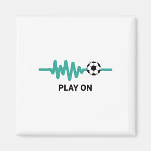 Play On Soccer Hartslag Enthousiast Magneet