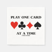 Play One Card At A Time Four Card Suits Servet (Voorkant)