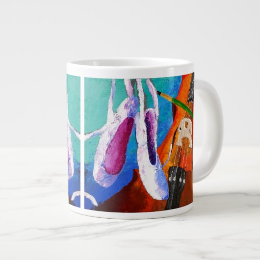 "Play Paint Pointe" Jumbo Coffee Mok door panoplei (Voorkant rechts)